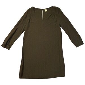 Old Navy Womens Long Sleeve Shift Dress in Black Keyhole Back XS